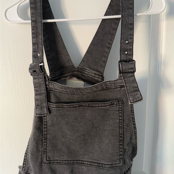 Black Denim Overalls Skort - Picture 6 of 6